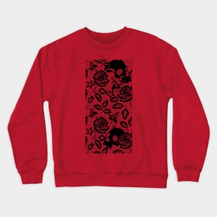 Skull and Rose Lace Crewneck Sweatshirt